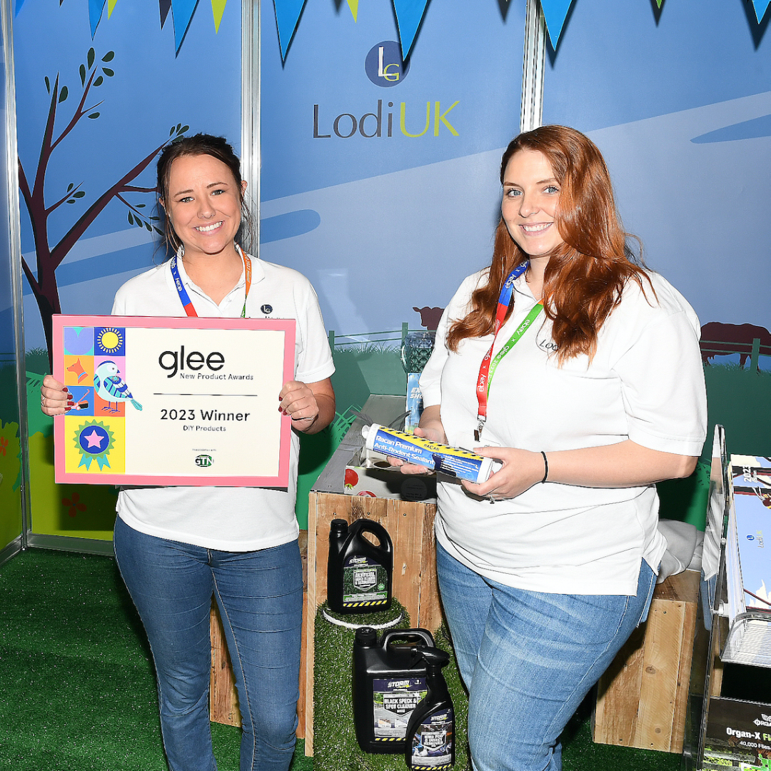 Lodi UK winning 2023 New Product Award at Glee 2023